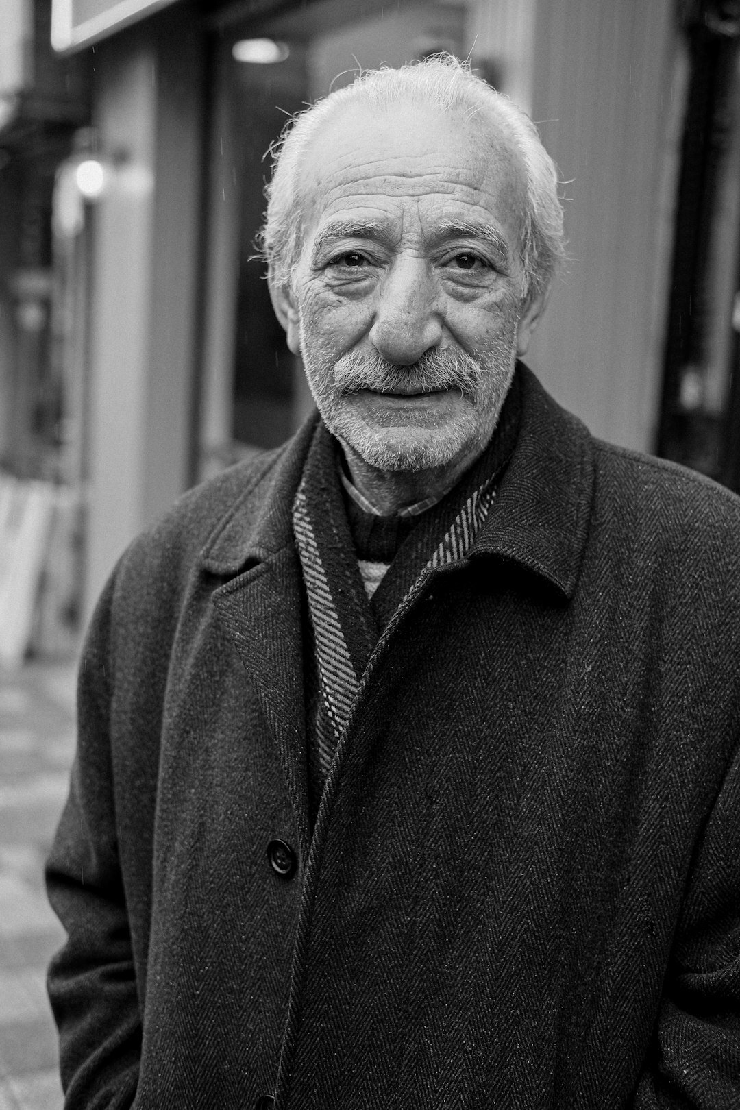 Portrait of an elderly Scandinavian man with kind eyes